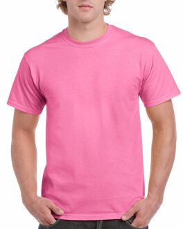 Gildan Set van 2x stuks roze katoenen t-shirts voor volwassenen, maat: M (38/50)