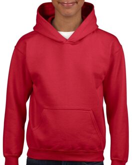 Gildan sweater met capuchon - rood - voor kinderen - kinderkleding