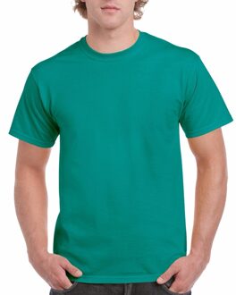 Gildan T-shirt - jade groen - heren - zware kwaliteit - basic shirt - katoen - korte mouwen