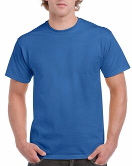 Gildan T-shirts kobalt blauw voor heren - zware 200gr kwaliteit - Basic shirts - Katoen - Korte mouwen