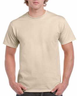 Gildan T-shirts zand voor heren - zware 200gr kwaliteit - Basic shirts - Katoen - Korte mouwen