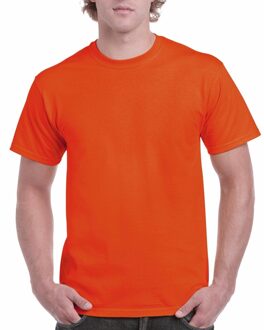 Gildan Unisex katoenen shirt oranje voor volwassenen