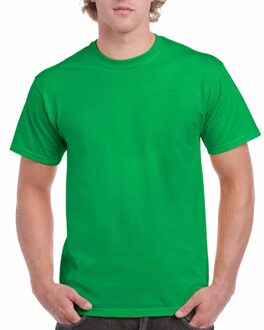 Gildan Unisex katoenen shirts felgroen voor volwassenen