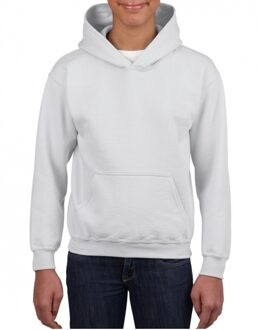 Gildan Witte capuchon sweater voor jongens L (164)