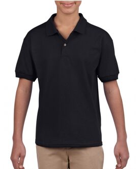 Gildan Zwarte poloshirt voor jongens 134-140 (M)