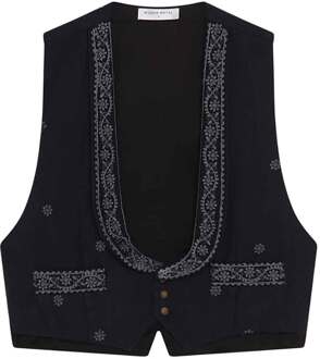 Gilet met borduursels Lupita  zwart - L,M,S,