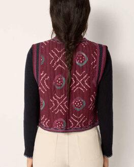 Gilet natalie Bordeaux - L