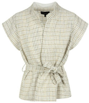 Gilet romee ecru dessin - XXL