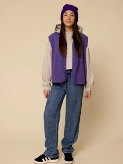 Gilet violet teddy voor meisjes in de kleur Paars - 152