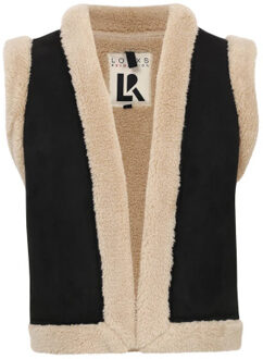 Gilet with teddy voor meisjes in de kleur Zwart - 164