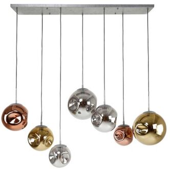 Gilian hanglamp 7L oud zilver Grijs