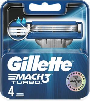 Gillette Mach 3 Turbo Scheermesjes - 4 stuks