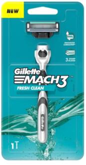 Gillette Mach3 Scheermes Fresh Clean zilver