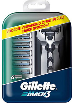 Gillette Mach3 scheersysteem + 6 mesjes