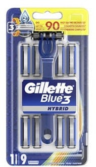 Gillette Scheermesje Gillette Blue3 Hybrid Razor 1 st + 9 st