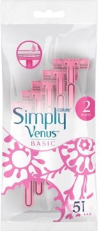 Gillette Simply Venus 2 Basic wegwerpscheermesjes voor vrouwen 5st