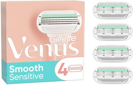 Gillette Venus Smoorh Sensitive Pink Scheermesjes - 4 Stuks