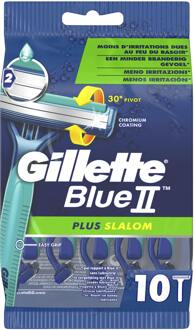 Gillette Wegwerpscheermesjes Gillette Blue II Plus Slalom Disposable Razors 10 st