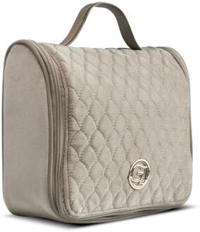 Gillian Jones Make-Up Tas Gillian Jones Organizer Cosmetic Bag Beige velour 1 st