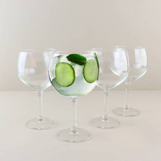 Gin Tonic Glazen Set 4 Stuks 620 ml Cocktailglazen Vaatwas... Transparant