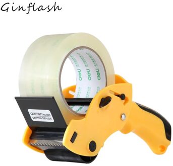 Ginflash 1Pc Tape Afdichting Verpakker Tape Dispenser Staat 6Cm Breedte Afdichting Tape Houder Cutter Handleiding Verpakking Machine Kleur willekeurige