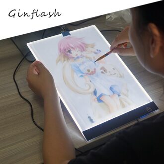 Ginflash Led A4/A5 Schilderen Tracing Board Kopie Pad Panel Tekening Tablet Art Craft Stencil Tatoo Usb 3C art Set