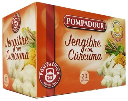 Ginger with CURCUMA, 20 sachets of Pompadour