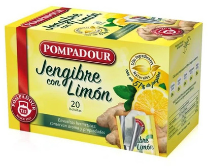 Ginger with lemon, 20 Pompadour sachets