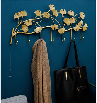 Ginkgo biloba wall hanging creative door hook coat hook porch decoration elephant key holder wall home hangers clothes hooks
