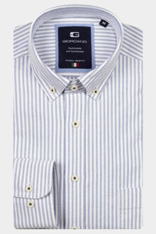 Giordano Casual hemd lange mouw brando long sleeve button dow 527107/62 Blauw - XL