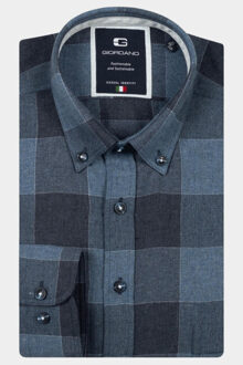 Giordano Casual hemd lange mouw brando long sleeve button dow 527303/60 Blauw - XXL