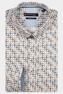 Giordano Casual hemd lange mouw ivy long sleeve button down s 527025/60 Blauw - XL