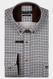 Giordano Casual hemd lange mouw ivy long sleeve button down s 527052/60 Blauw - XL