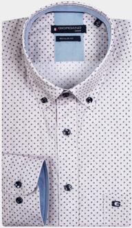 Giordano Casual hemd lange mouw ivy minimal squares print 417015/80 Bruin - XL