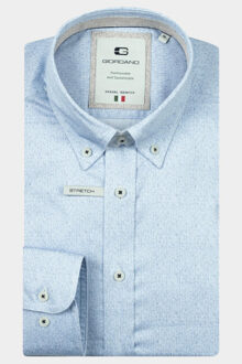 Giordano Casual hemd lange mouw loretto long sleeve button do 527826/61 Blauw - XL