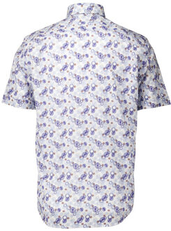 Giordano Korte mouw overhemden 516039 - maat L Blauw