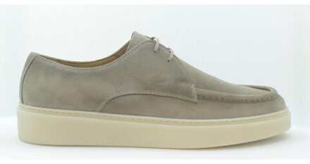 Giorgio 137126 zandkleurige suède veterschoen met rubber zool Beige - 42