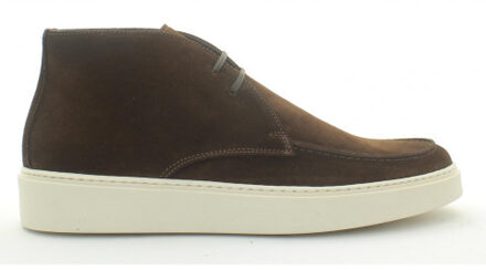 Giorgio 13792 donker bruine (chocolate) suede veterschoen met rubber zool - 45