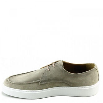 Giorgio 13798 suède veterschoen met witte zool Beige - 42