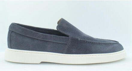 Giorgio 19201 blauwe suède instappers met witte zool - 41