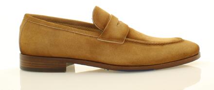 Giorgio 32610 Cognac kleurige suede instapper  met flosjes (42 Sahara) - 43