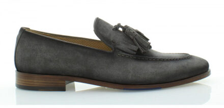 Giorgio 32610 suede instappers met leren zool - maat 45 Houtskool