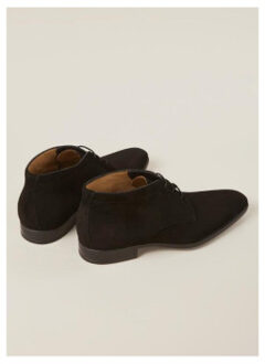 Giorgio 38205 halfhoge suede zwarte veterschoen - maat 41