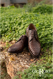 Giorgio 40302 bruine vlechtschoen met veters - 44