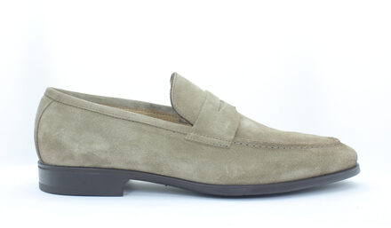 Giorgio 50504 suède zand kleur loafer met rubber zool Bruin - 42