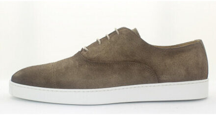 Giorgio 51303 bruine suède veterschoen met witte zool - maat 44