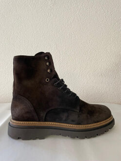 Giorgio 56308 donkerbruine suède gevoerde veterboots - 41