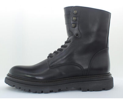 Giorgio 56308 donkergrijze leren gevoerde veterboots Houtskool - 40