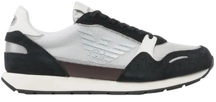 Giorgio Armani Casual Witte Textiel Sneakers oor Heren Giorgio Armani , White , Heren - 42 Eu,43 Eu,41 EU