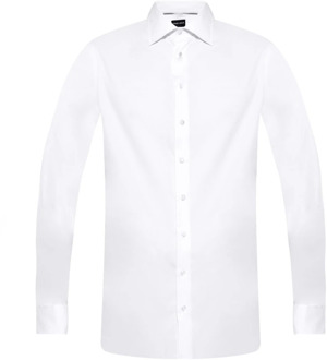 Giorgio Armani Katoenen shirt Giorgio Armani , White , Heren - 2Xl,Xl,L,3Xl